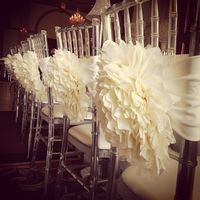 Awesome flower chair covers.