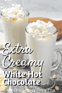 White hot chocolate is made with 3 ingredients, milk, vanilla, and white chocolate, for a homemade white hot cocoa recipe that's perfect for the holidays! #gayglobetrotter #whitehotchocolate #hotchocolate #whitehotcocoa #whitechocolate