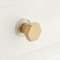 Khoit Solid Brass Cabinet Knob with Base