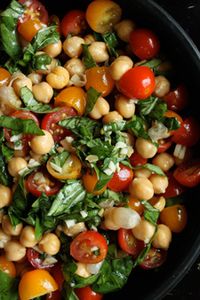 Chickpea and Tomato Salad with Fresh Basil