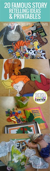 20 famous story retelling ideas and printables for kindergarten - I love these