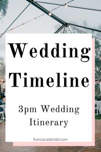 This 3 PM wedding day itinerary will guide you through developing your wedding day timeline that will ensure your special day unfolds seamlessly, leaving you and your guests with unforgettable memories! | Wedding planning checklist | Wedding planning timeline | Wedding planning tips | Wedding timeline | Planning a wedding | Wedding planner checklist | Wedding timeline checklist | Wedding itinerary | Wedding itinerary ideas | 3pm wedding itinerary | Wedding day itinerary |