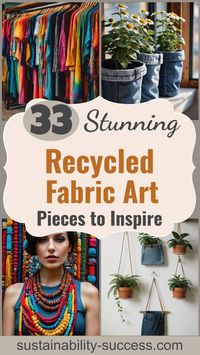 Discover the beauty of sustainability! These 33 recycled fabric art pieces redefine creativity. #SustainableArt #RecycledFabrics #EcoFriendly Click to see the full collection and get inspired for your next creative project!