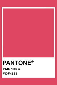 PANTONE 198 C #pantone #color #PMS #hex