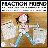 Introduction to Fractions Activity - Build a Fraction Friend Math Craft