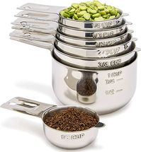 Amazon.com: Simply Gourmet Stainless Steel Measuring Cups - Measuring Cup Set for Cooking & Baking, Set of 7.: Home & Kitchen