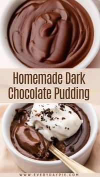 This silky smooth Dark Chocolate Pudding is a quick and irresistible dessert, taking just 15 minutes to make with common kitchen ingredients.