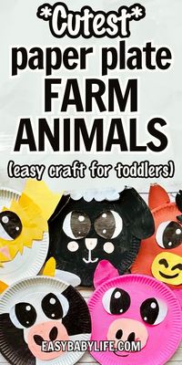 On the hunt for farm animal crafts or paper plate crafts? Maybe indoor toddler crafts to do at home? Farm animal crafts like these paper plate sheep, cow, pig, chicken, and horse crafts are perfect for kids of all ages any season! Find this easy step-by-step tutorial at EasyBabyLife.com. Whether you're looking for easy toddler crafts, daycare crafts or fun activities for kids, this is one of the most simple & fun arts and crafts for kids!