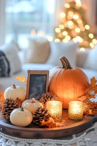 Fall Decor Coffee Table: Centerpiece Ideas - Quiet Minimal