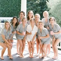 Brand New Pj Sets Perfect For Bridal Parties! Had A Change In Wedding Plans So Left With These Cute Pjs From Etsy Selling For 50% Off! 3 Gray Pairs Sold Together!