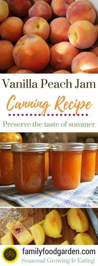 Vanilla Peach Jam Recipe - Family Food Garden