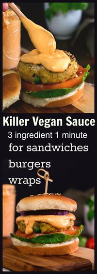 Vegan spicy sauce for burgers sandwiches