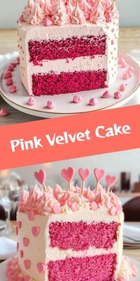 Pink Velvet Celebration Cake Recipe | Moist & Vibrant Dessert Delight Indulge in this Pink Velvet Celebration Cake, perfect for any special occasion. With moist layers and a luxurious cream cheese frosting, this vibrant dessert is sure to wow your guests. Ideal for birthdays, anniversaries, and more!