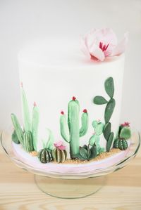 Cactus cake from a "Desert Love" Cactus Themed Birthday Party on Kara's Party Ideas | KarasPartyIdeas.com (19)