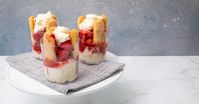 These individual desserts are a fresh adaptation of classic tiramisu and, for that matter, classic strawberries and cream.