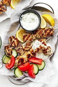 This Greek chicken souvlaki made with the best chicken marinade will be everyone's favorite summer grilling recipe for barbecues, cookouts, and more!