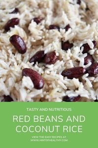 These easy red beans and coconut rice is the perfect Caribbean style side dish to serve with grilled chicken or other main courses. Inspired by Jamaican rice and peas, it's a flavorful and delicious rice dish with extra protein. An excellent vegan dish, dairy free, sugar free and really healthy. Use a bay leaf and scotch bonnet pepper for seasoning, but I promise this is not spicy at all, and completely kid friendly.