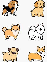 "Dog Sticker Pack" Sticker by littlemandyart | Redbubble