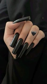 #nails #nailart #black #blacknails 🖤