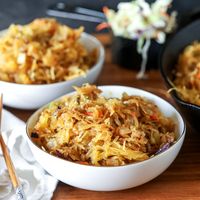 Spaghetti Squash Chow Mein - Little Bits Of Real Food