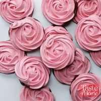 Chocolate-Dipped Meringue Roses