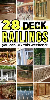 Create beautiful deck railings with these DIY projects. Easy and affordable.