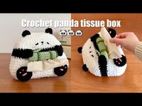 【ENG SUB】Cute panda tissue box| Crochet tutorial | 立刻拥有一只熊猫崽崽🐼✨#crochet #diy #crochettutorial - YouTube