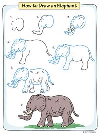 How to Draw an Elephant - Tim's Printables