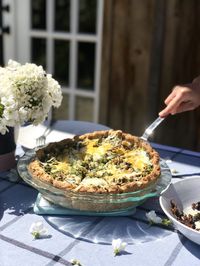 Rustic Spring Herb Tart with Flaky Gluten-Free Sourdough Crust - Eating Buckets