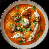 Paneer Kofta is a luscious and indulgent Indian dish known for its deep-fried paneer (Indian cottage cheese) balls served in a rich and creamy tomato-based gravy. This vegetarian delight is a favorite in Indian cuisine, celebrated for its decadent flavors and delightful textures.