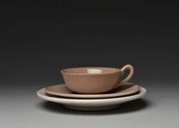 Earthenware cup and saucer by Theodor Bogler 1923