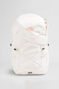 Great for class or traveling, this The North Face Jester Luxe Backpack for Women in Gardenia White/Burnt Coral Metallic has a padded laptop sleeve, simplified organization, and it can stand up completely unsupported. This backpack will be your go to for any adventure! Features: The North Face Style: NF0A81E6-OUC Color: Gardenia White/Burnt Coral Metallic The North Face backpacks 360-degree reflectivity for enhanced visibility Front compartment simplifies organization with secure-zip pockets, a t