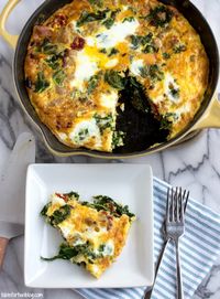 Turkey, Kale, Onion,  Sundried Tomato Frittata - Table for Two