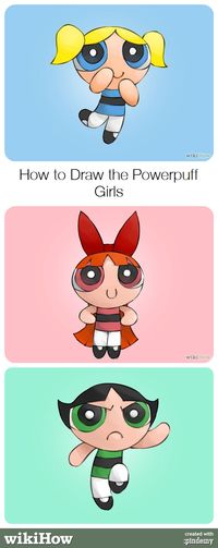 How to Draw the Powerpuff Girls  (I remember the Powerpuff Girls!!!!)