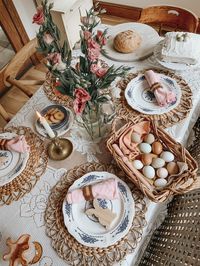 an easter tablescape