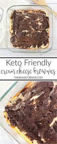 Keto cream cheese brownies are SO good. Totally my new go to low carb brownie recipe