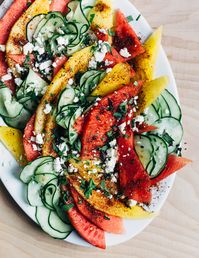 Cucumber-Watermelon Salad with Chipotle and Sumac