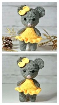 Amigurumi Naughty Mouse Crochet Free Pattern