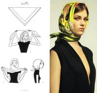 The classic way to wear your Hermes scarf! (The hitchcock heroine.)