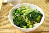 A broccoli and bok choy stir fry recipe.