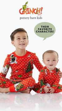 Now the whole family can have a merry, merry Grinchmas in these festive, polka-dotted pajamas! Perfect for photo-ops or curling up on the couch, this PJ set boasts supersoft organic cotton to keep everyone cozy all season long.