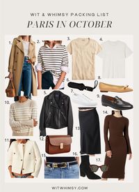 Paris in October Packing List - wit & whimsy