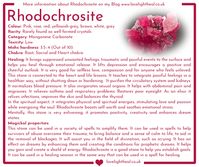 A small description about the healing and magickal properties of Rhodochrosite. Visit www.lovelightheal.co.uk/blog to read the full description about this beautiful stone.