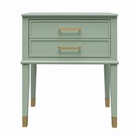 CosmoLiving by Cosmopolitan Westerleigh 23.6 in. Pale Green Rectangle End Table with Drawer 3619811COM - The Home Depot