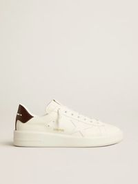 Purestar with white star and burgundy lizard-print heel tab | Golden Goose