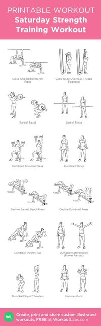 Saturday Strength Training Workout: my custom printable workout by @WorkoutLabs #workoutlabs #customworkout