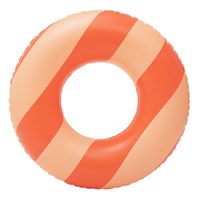 Features: -Materials: PVC plastic.-Includes: 1 x inflatable ring.-Product Type: Pool Ring.-Distressed: No.-Primary Material: PVC plastic -Primary Material Details: ..-Box Contents: 1 x inflatable ring.-Outdoor Use: Yes.-Care Instructions: Do not use any strong chemicals.Dimensions: -Overall Height - Top to Bottom: 15.-Overall Width - Side to Side: 90.-Overall Length - End to End: 90.-Overall Product Weight: 0.9.Assembly: -Assembly Required: Yes -Type of Assembly: Minimal.-Recommended Persons Req