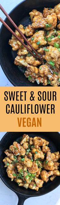 Sweet & Sour Cauliflower - Vegan