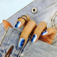 DISTRESSED TWO-COLOR DENIM NAILS