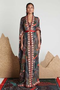 Buy Shivan & Narresh Green Printed Robe Online | Aza Fashions